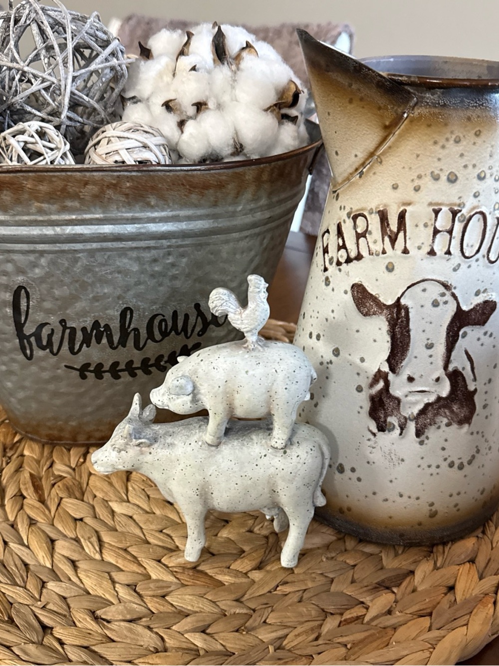 3 Piece Farmhouse Decor Set